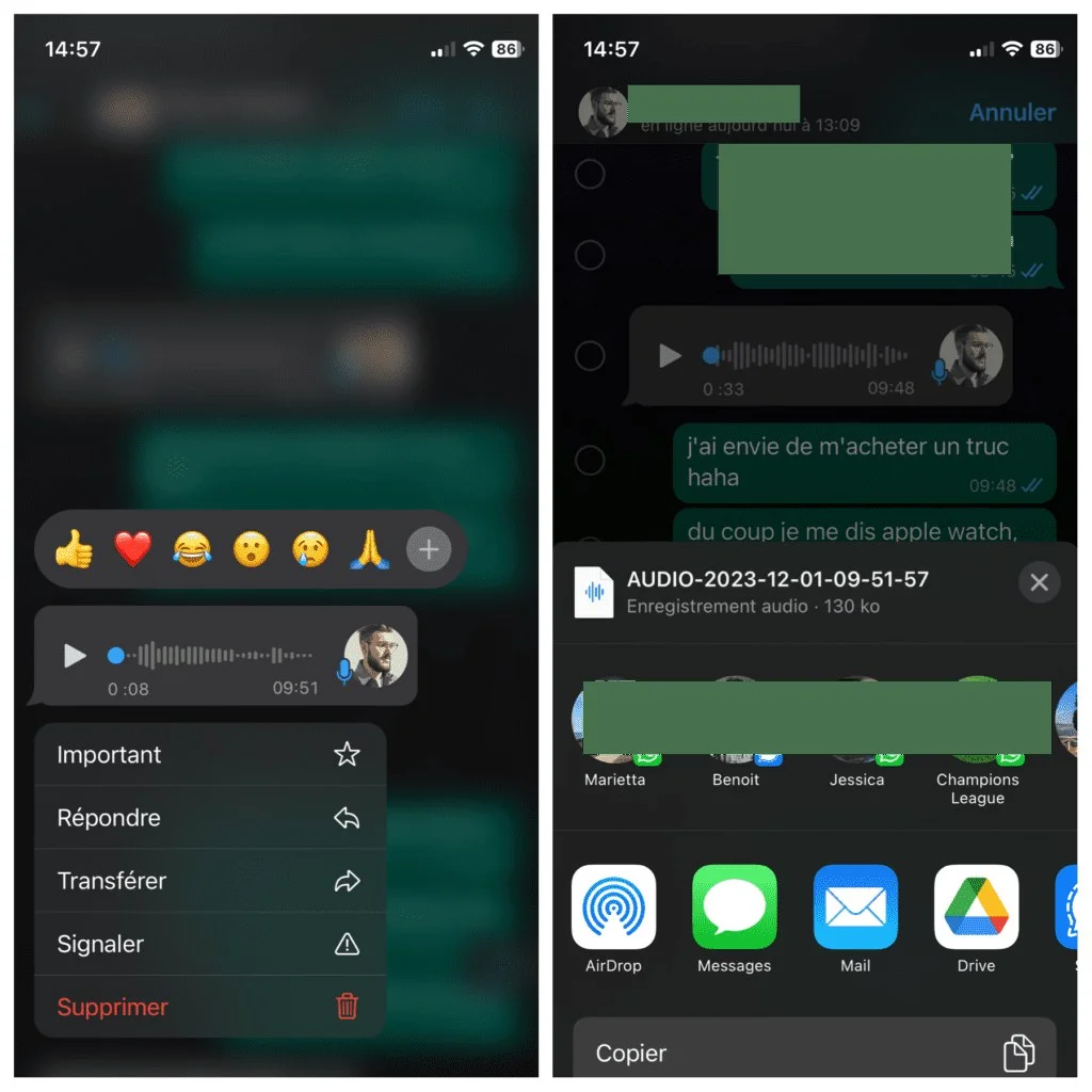 enregistrer un audio WhatsApp sur iPhone enregistrer un audio WhatsApp sur iPhone